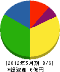 島根水道 貸借対照表 2012年5月期