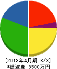 福井技建 貸借対照表 2012年4月期