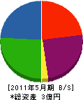辻組 貸借対照表 2011年5月期