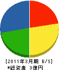 アユミ電業 貸借対照表 2011年3月期