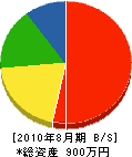 下川畳材 貸借対照表 2010年8月期
