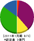 栄冠商事 貸借対照表 2011年1月期
