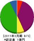 濱田大興土木 貸借対照表 2011年3月期