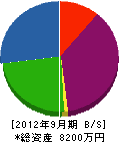 山田土建 貸借対照表 2012年9月期