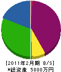 藤山建設 貸借対照表 2011年2月期