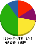 伸興サンライズ 貸借対照表 2009年8月期