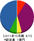 大月電気事務所 貸借対照表 2011年10月期