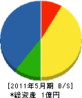 田寺緑地土木 貸借対照表 2011年5月期
