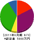 佐藤水道工業 貸借対照表 2011年6月期