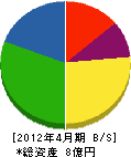 ウエダ本社 貸借対照表 2012年4月期