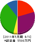 竹内土木 貸借対照表 2011年5月期