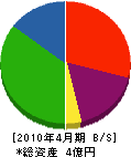 長谷川工務店 貸借対照表 2010年4月期