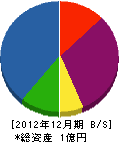 佐々木丸六工務店 貸借対照表 2012年12月期