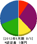 福田建設 貸借対照表 2012年6月期