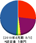 新日本建鐵 貸借対照表 2010年4月期