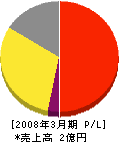 長崎三共有機 損益計算書 2008年3月期