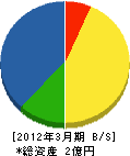 佐野鉄工所 貸借対照表 2012年3月期