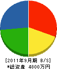 大竹電機 貸借対照表 2011年9月期