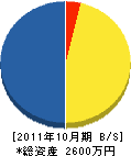 東亜興業 貸借対照表 2011年10月期