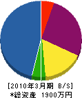 潮電建工業 貸借対照表 2010年3月期 潮電建工業 貸借対照表 2010年3月期