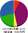 楠田土建 貸借対照表 2010年6月期