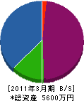 中島工業 貸借対照表 2011年3月期