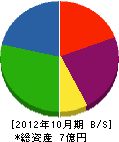 アキヤマ 貸借対照表 2012年10月期