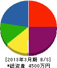松浦建設 貸借対照表 2013年3月期