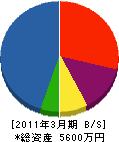 川内電気商会 貸借対照表 2011年3月期