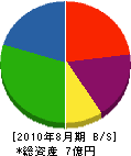 山幸 貸借対照表 2010年8月期