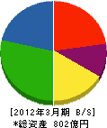 昭和電線ケーブルシステム 貸借対照表 2012年3月期