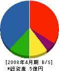大栄電業 貸借対照表 2008年4月期 大栄電業 貸借対照表 2008年4月期