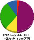 北川造園 貸借対照表 2010年5月期 北川造園 貸借対照表 2010年5月期