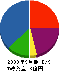 日興電機工業所 貸借対照表 2008年9月期