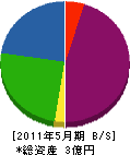 長瀬建材 貸借対照表 2011年5月期