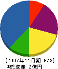 和建設 貸借対照表 2007年11月期