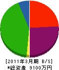 佐藤組 貸借対照表 2011年3月期