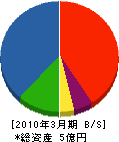 田部井土木 貸借対照表 2010年3月期