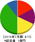 長谷川興業 貸借対照表 2010年7月期