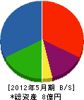 島田建設 貸借対照表 2012年5月期