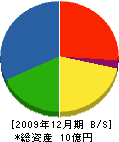 重川材木店 貸借対照表 2009年12月期