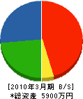 幸田工務店 貸借対照表 2010年3月期