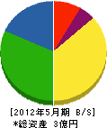 岡田工業 貸借対照表 2012年5月期