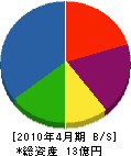 東京街路 貸借対照表 2010年4月期