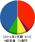 島津理化 貸借対照表 2012年3月期