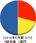 日ノ田組 貸借対照表 2010年6月期
