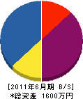 富士緑化 貸借対照表 2011年6月期