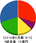 東京黒板製作所 貸借対照表 2010年6月期