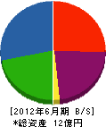 木村硝子店 貸借対照表 2012年6月期