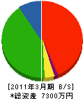 山下スチール工業 貸借対照表 2011年3月期 山下スチール工業 貸借対照表 2011年3月期